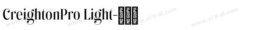 CreightonPro Light字体转换